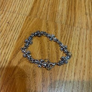Chrome hearts Silver Cross Charm Bracelet